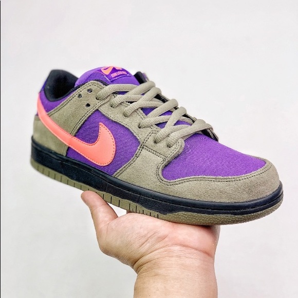 nike dunk sb low olive atomic red